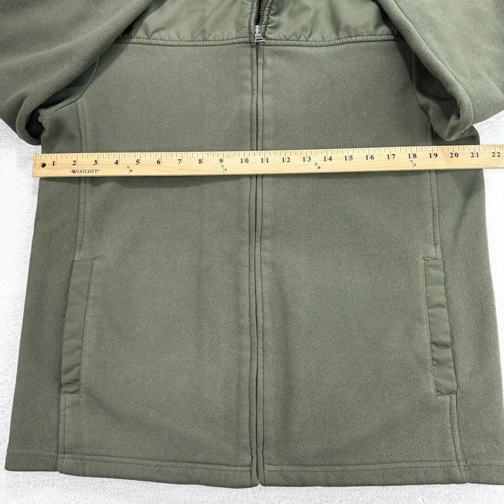 Banana‎ Republic Fleece Field Jacket Men L Military Green L/S Minimalist